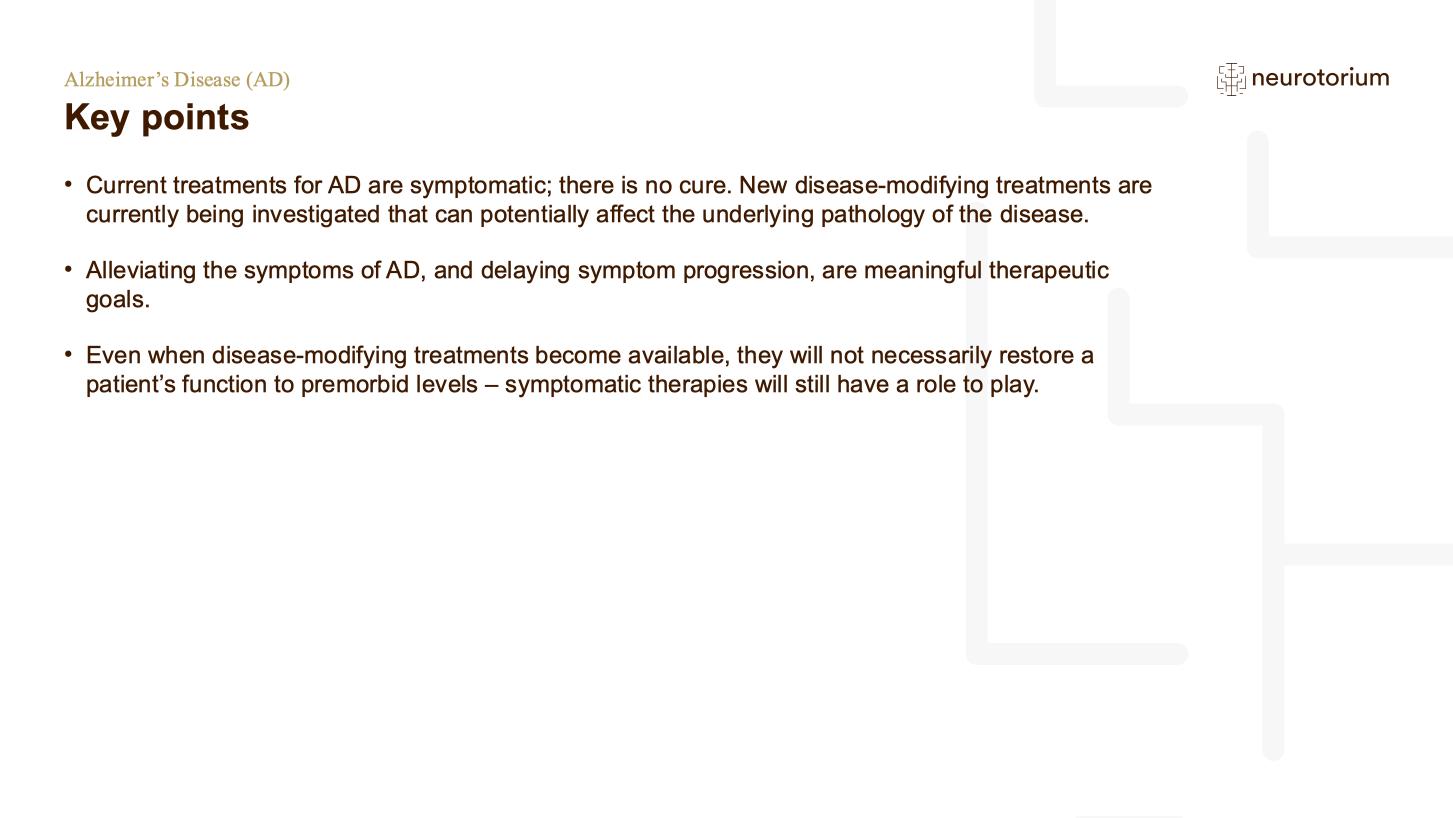Alzheimers Disease – Treatment Principles – slide 14